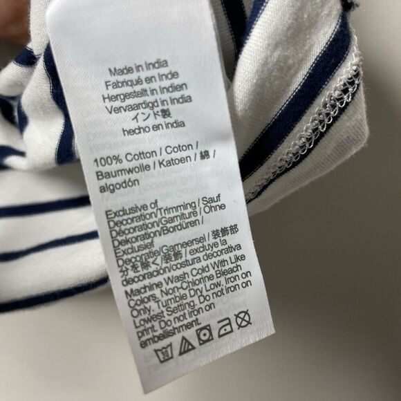 J.CREW Embellished Lobster Tee Women Large Striped NEW Sequin Nautical BY963 - Picture 12 of 14